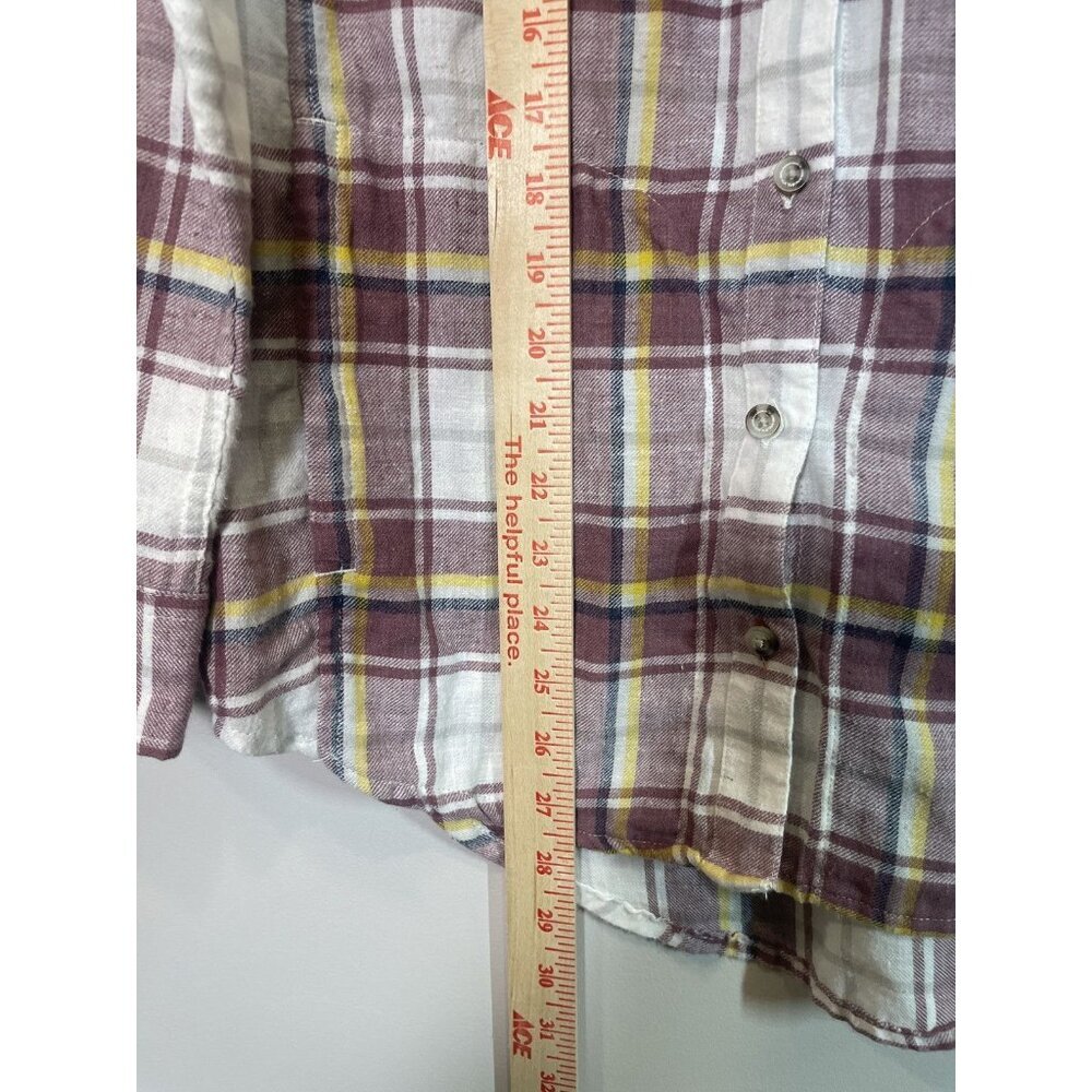 Toad & Co Cairn Ls Shirt Size S Plaid Button Up Casual Fall Long Sleeve Collared View 6